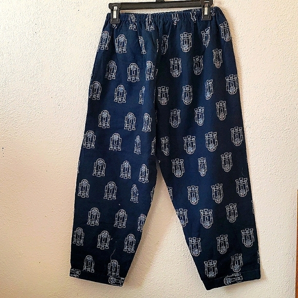 STAR WARS R2D2 Cotton Flannel Lounge/Sleep Capri Pants - Picture 1 of 4